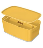 LEITZ Úložný box s víkem  MyBox Cosy + Organizér s držadlem, velikost S, teplá žlutá