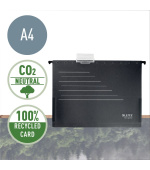LEITZ Ekologické závěsné desky s bočnicemi  Alpha RECYCLE A4, černá