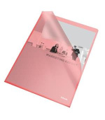 Esselte desky L Standard A4, OP, 115 mic, sáček 25 ks, červená