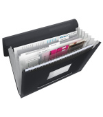 Esselte aktovka na dokumenty s přihrádkami VIVIDA, černá