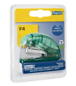 Rapid mini sešívačka Colour´Ice F4, 10 listů, blistr, ledově zelená