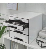LEITZ Zásuvkový box  WOW CUBE, 4 zásuvky, bílá