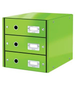 LEITZ Zásuvkový box  Click&Store, 3 zásuvky, zelená