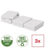 Esselte Home, set 3 ks, velikost M nízký, bílá