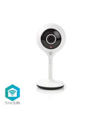 Nedis WIFICI06CWT - WiFi Chytrá IP Kamera | 1920x1080 |  microSD | Noční vidění | Android™ / IOS | Bílá