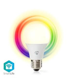 Nedis WIFILRC10E27 - SmartLife LED žárovka | Wi-Fi | E27 | 806 lm | 9 W | RGB / Warm to Cool White | Android / IOS, F
