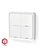Nedis ZBWS40WT - SmartLife nástěnný vypínač | Zigbee 3.0 | Nástěnný Držák | Android™ / IOS | Plast | Bílá