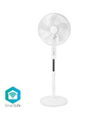 Nedis FNST17CWT40W SmartLife Ventilátor Wi-Fi | 400 mm | Nastavitelná výška | Dálkové ovládání | Android™ / IOS | Bílá