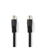 Nedis CAGL20000BK30 - Audiokabel DIN | DIN 5-pin Zástrčka - DIN 5-pin Zástrčka | 3 m | Černá