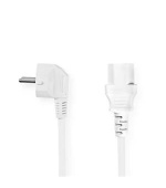 Nedis CEGL10000WT20 - Napájecí Kabel  | Typ F Zástrčka | IEC-320-C13 | Úhlový | Přímý | 2 m | Bílá