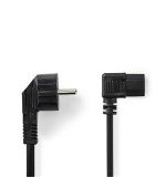Nedis CEGL10020BK50 - Napájecí Kabel  | Typ F Zástrčka | IEC-320-C13 | Úhlový | Úhlový | 5 m | Černá