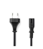 Nedis CEGL11040BK05 - Napájecí Kabel | Euro Zástrčka – IEC-320-C7 | 0,5 m | Černá