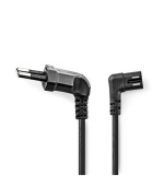 Nedis CEGL11055BK50 - Napájecí Kabel | Euro Zástrčka  – IEC-320-C7 | 5 m | Úhlový | Úhlový Levý | Černá