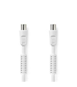 Nedis CSGL40020WT30- Koaxiální Kabel 120 dB | IEC (Koax) Zástrčka - IEC (Koax) Zásuvka | 3 m | Bílá