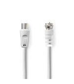 Nedis CSGL41800WT15 - Satelitní a Anténní Kabel | F zástrčka - IEC (Koax) zástrčka | 1,5 m | Bílá