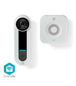 Nedis WIFICDP40CWT - Wi-Fi Smart Domovní Video Telefon | Cloud/ microSD / Onvif | IP65 | snímač pohybu | Bílá