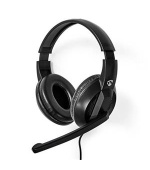 Nedis CHSTU210BK - PC sluchátka| Přes Uši | Stereo | USB Typ-C ™ / USB-A | Sklopnou Mikrofon | Černá