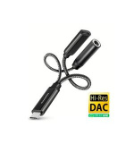 AXAGON ADA-HCPD, USB-C na 3.5mm jack - Hi-Res DAC audio adaptér, 384kHz/32bit, stereo, PD 60W 3A