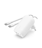 Belkin BOOST CHARGE™ 67W 3-portová USB-C Power Delivery PPS nástěnná nabíječka + 1m USB-C na USB-C kabel, bílá