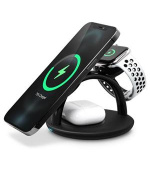CONNECT IT MultiCharge 3 v 1 MagSafe Wireless Fast Charge bezdrátová nabíječka, ČERNÁ