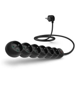 CONNECT IT prodlužovací kabel 230 V, 6 zásuvek, 5 m, s vypínačem (černý)