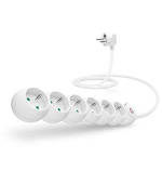 CONNECT IT prodlužovací kabel 230 V, 6 zásuvek, 5 m, s vypínačem (bílý)