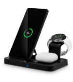 CONNECT IT MultiCharge 3v1 bezdrátová Qi nabíječka pro SAMSUNG, ČERNÁ