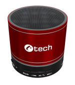 C-TECH reproduktor SPK-08R, bluetooth, baterie, USB-C, červená