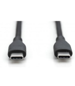 Digitus USB-C Silicone charging cable, USB-C - USB-C 1m, USB 2.0, 60W, black