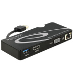 Delock Adaptér USB 3.0 > HDMI / VGA + Gigabit LAN + USB 3.0