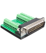Delock Adaptér D-Sub 25 pinů samec > svorkovnice 27 pinů