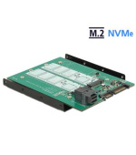 Delock 3.5” Převodník SATA 22 pin / SFF-8643 NVMe > 1 x M.2 NGFF Key M + 1 x M.2 NGFF Key B