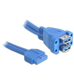 Delock kabel USB 3.0 pin konektor samice > 2 x USB 3.0-A samice