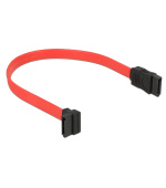 Delock kabel SATA 22cm nahoru/přímý červený