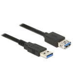 Delock Prodlužovací kabel USB 3.0 Typ-A samec > USB 3.0 Typ-A samice 1,5 m černý