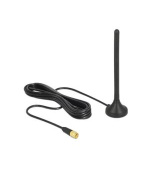 Delock LTE / GSM / UMTS Anténa SMA samec 2,5 dBi všesměrová pevná s magnetickou základnou a připojovací kabel (RG-174, 3 m)