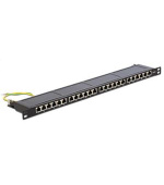 Delock 19” Patch Panel 24 Port Cat.6 0.5 U black