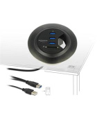Delock Stolní Hub USB 3.0 3-portový + čtečka SD karet s 2 sloty