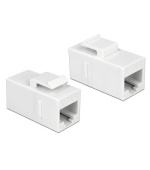 Delock Keystone Modul RJ45 jack > RJ45 jack Cat.6 UTP bílá