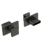 Delock Prachová záslepka pro USB Type-C™ samice s velkým uchopením 10 kusů černá