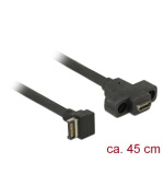 Delock Kabel USB 3.1 Gen 2 key A 20 pin samec > USB 3.1 Gen 2 USB Type-C™ samice montáž na panel 45 cm