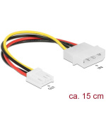 Delock Cable Power 4 pin male > 4 pin floppy female 15 cm