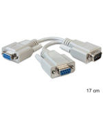 Delock Adaptér Sériový Sub-D9 samec > 2 x samice 17 cm