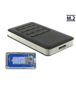 Delock Externí pouzdro M.2 Key B 42 mm SSD > USB 3.0 Type Micro-B samice s funkcí šifrování