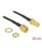 Delock anténí kabel RP-SMA Plug > RP-SMA Jack Bulkhead 200 mm