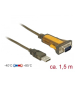 Delock Adaptér USB 2.0 Typ-A > 1 x Sériový RS-232 DB9 rozšířený teplotní rozsah