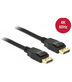 Delock Displayport 1.2 kabel samec > Displayport samec 4K 60 Hz 0,5 m