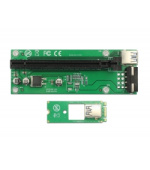 Delock Riser Card M.2 Key B+M > PCI Express x16 s 30 cm USB kabelem