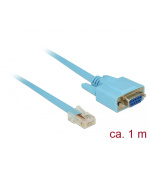 Delock Adaptér RS-232 DB9 samice > 1 x Sériový RS-232 RJ45 samec 1 m
