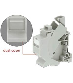 Delock Keystone držák na DIN lištu s ochranou proti prachu